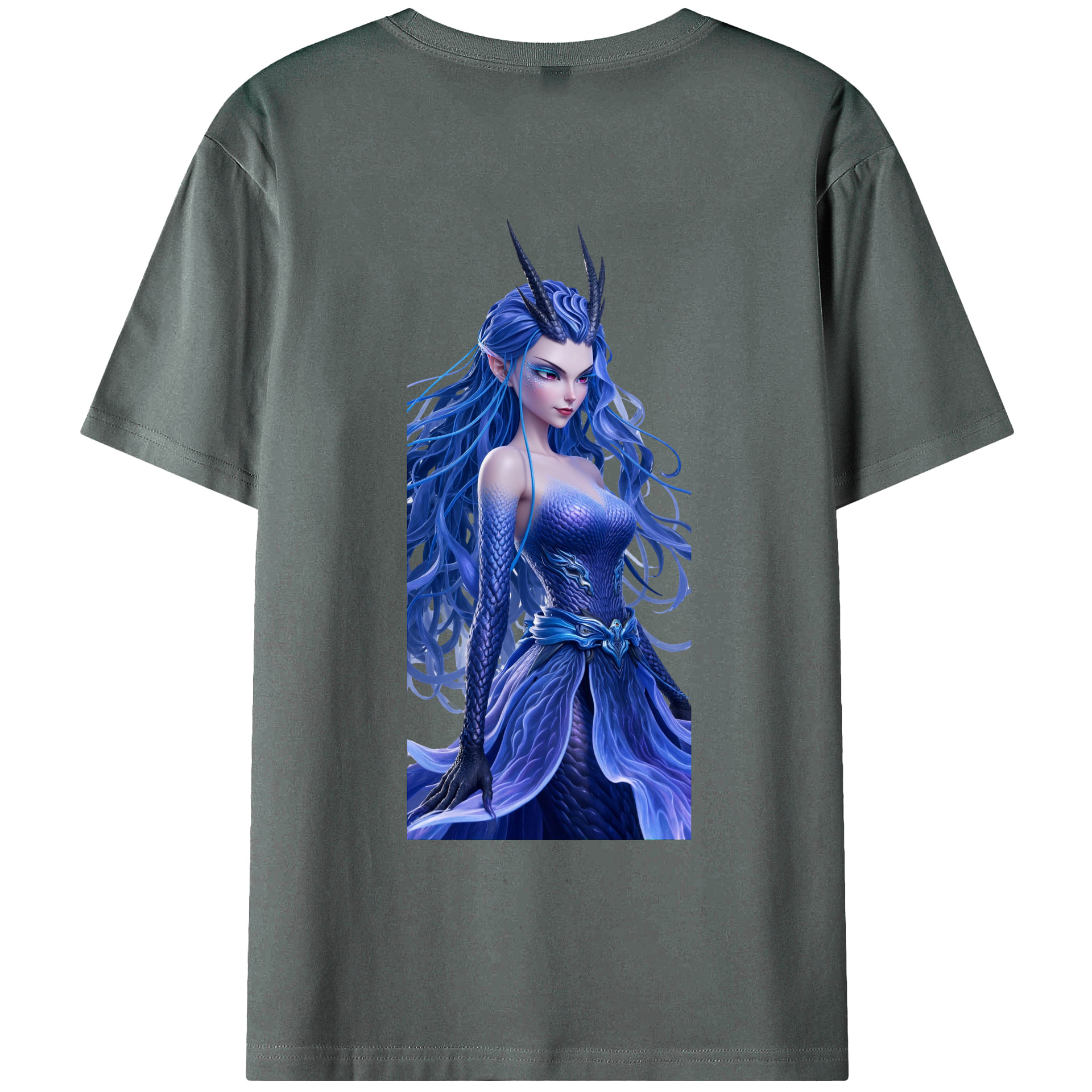（画像用） Ne Zha 2 ナタ 魔童の大暴れ 綿100％ メンズ半袖Tシャツ（バックプリント） 通気性